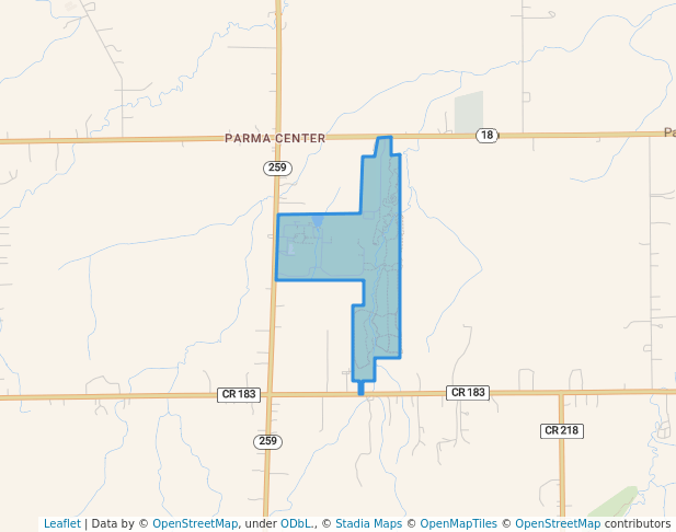 walking in Parma Town Park map in Hilton