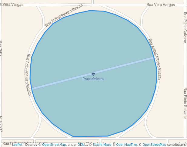 walking in Praça Orleans map in Vilhena