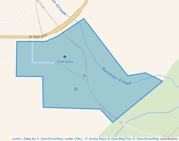 walking in Gold Spike map in Arvada