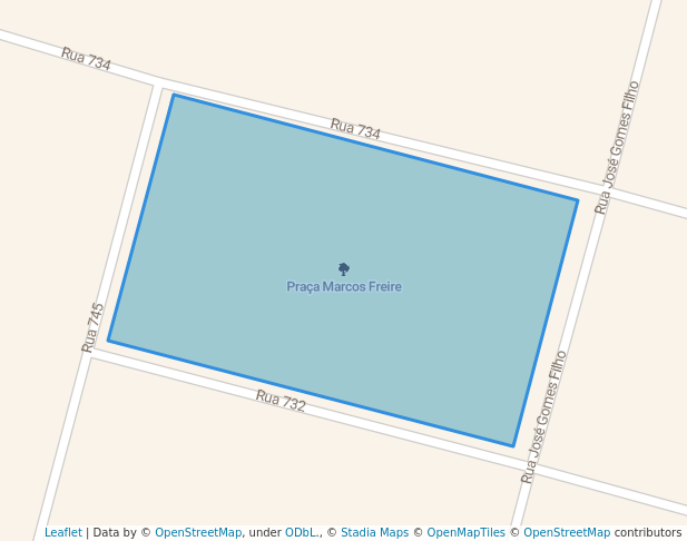 walking in Praça Marcos Freire map in Vilhena