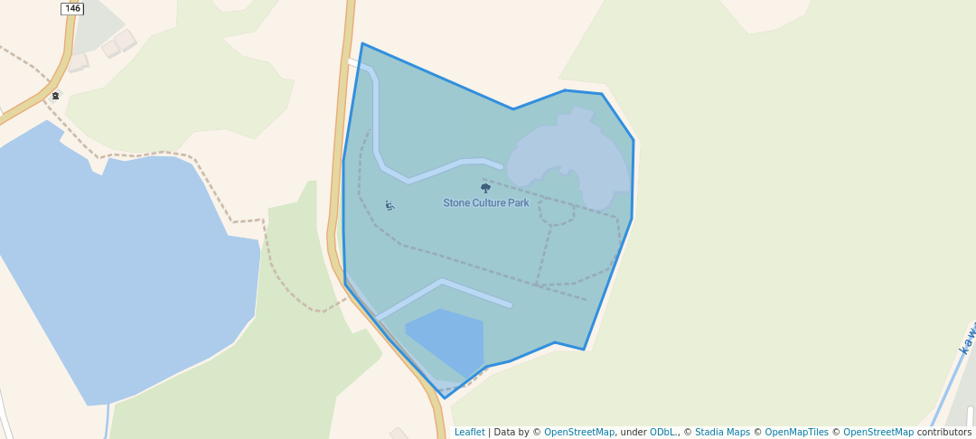 walking in Stone Culture Park map in Takamatsu