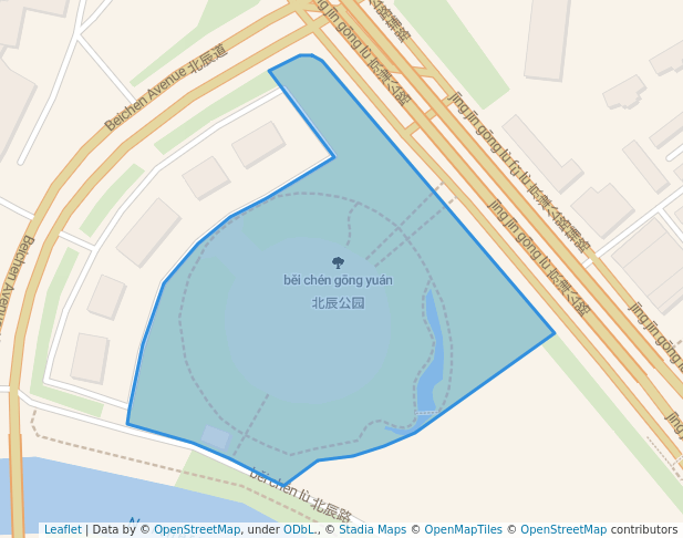 walking in 北辰公园 map in Tianjin