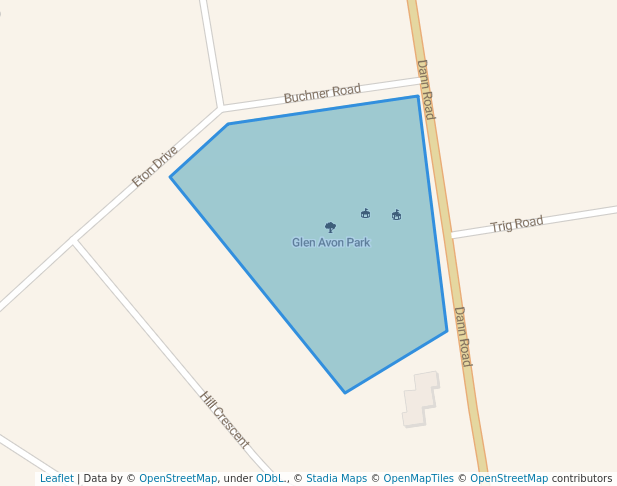 walking in Glen Avon Park map in Kempton Park