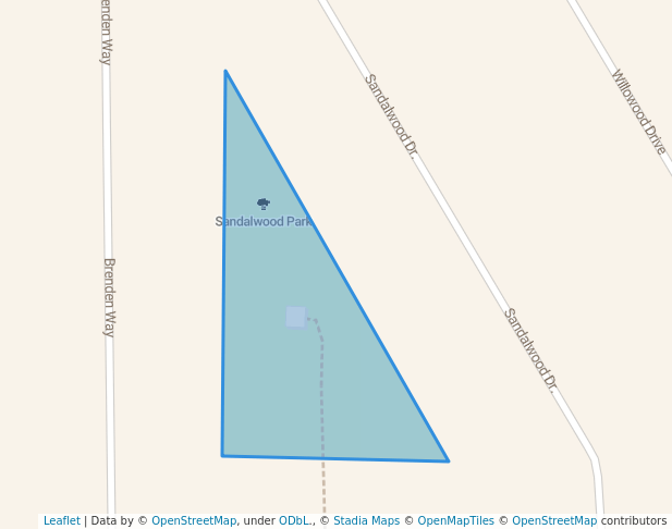 walking in Sandalwood Park map in Ossian