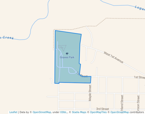 walking in Graves Park map in Wakefield