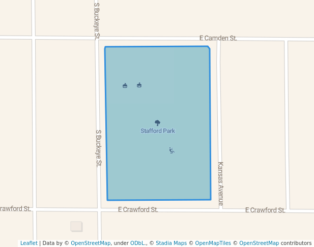 walking in Stafford Park map in Stafford