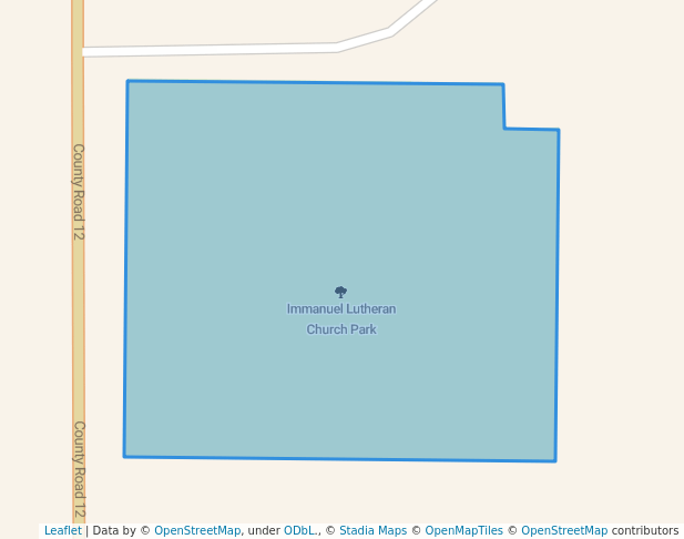 walking in Immanuel Lutheran Church Park map in Gifford