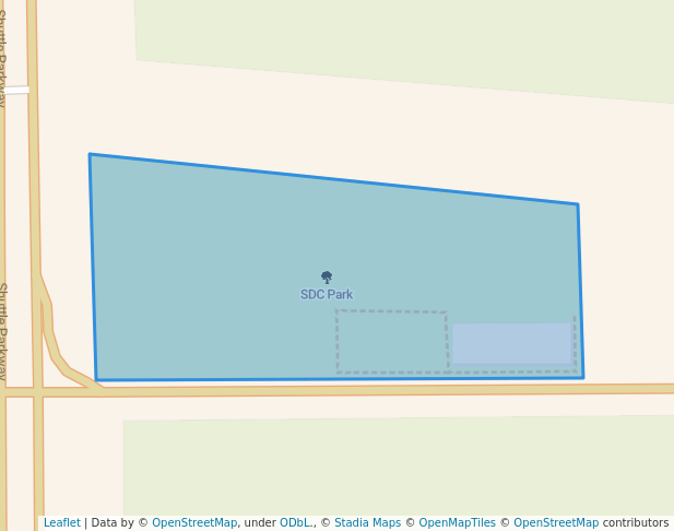 walking in SDC Park map in Picayune