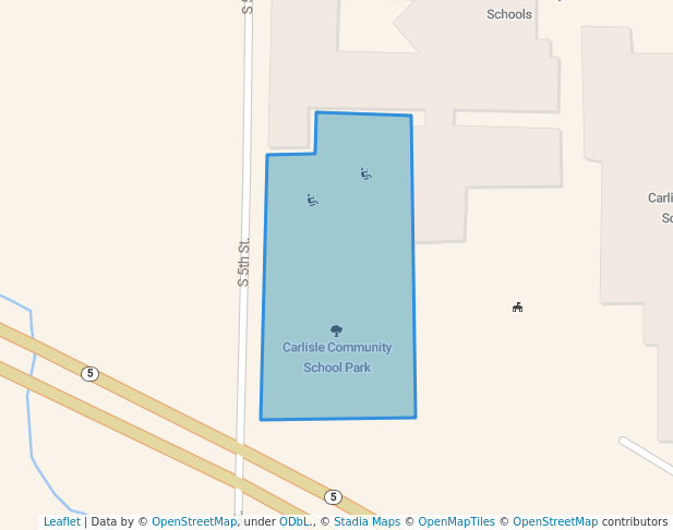 walking in Carlisle Community School Park map in Carlisle