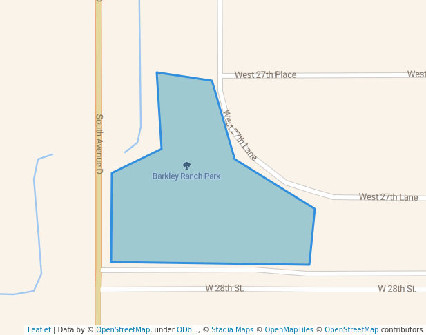 walking in Barkley Ranch Park map in Yuma