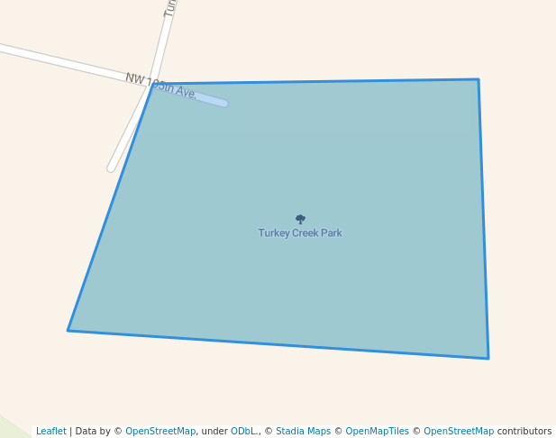 walking in Turkey Creek Park map in Alachua