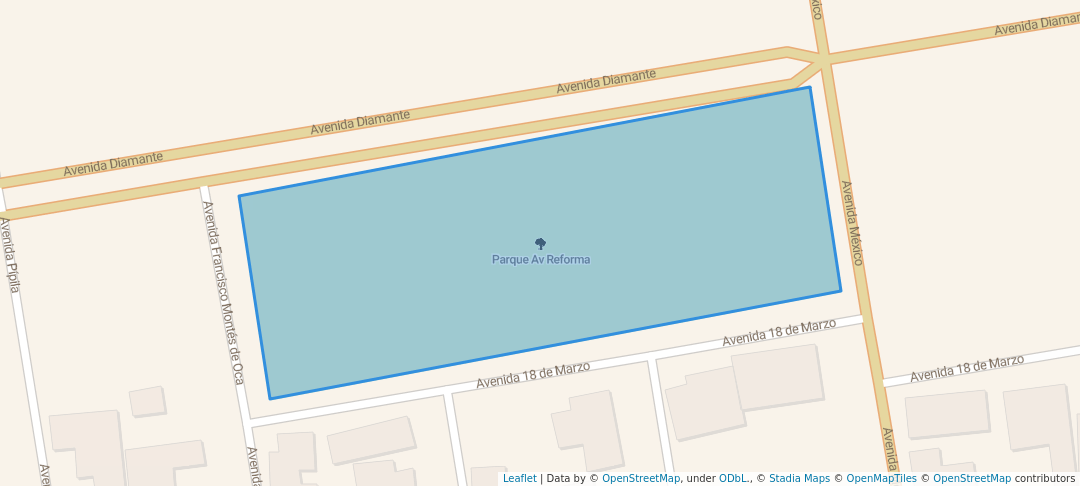 walking in Parque Av Reforma map in Ensenada