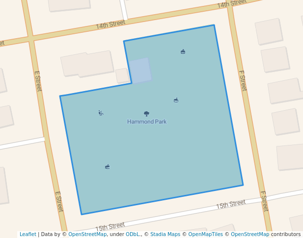 walking in Hammond Park map in Eureka