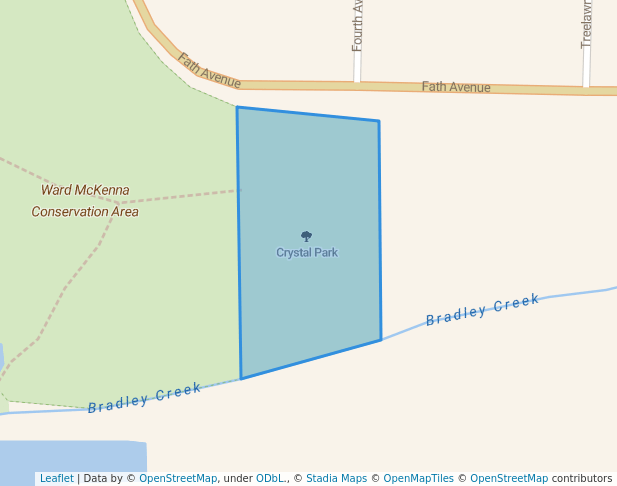 walking in Crystal Park map in Aylmer