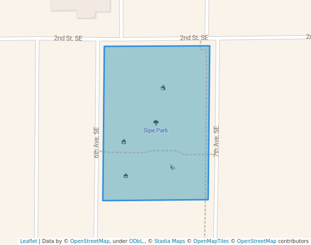 walking in Sipe Park map in Osseo