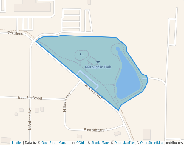 walking in McLaughlin Park map in Valley Center