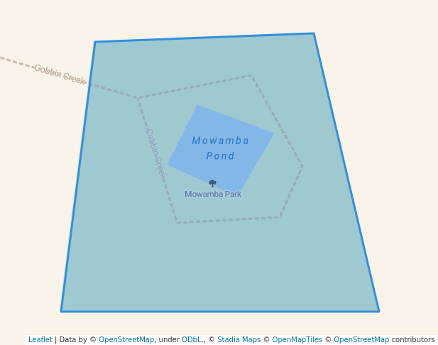walking in Mowamba Park map in Moonbah