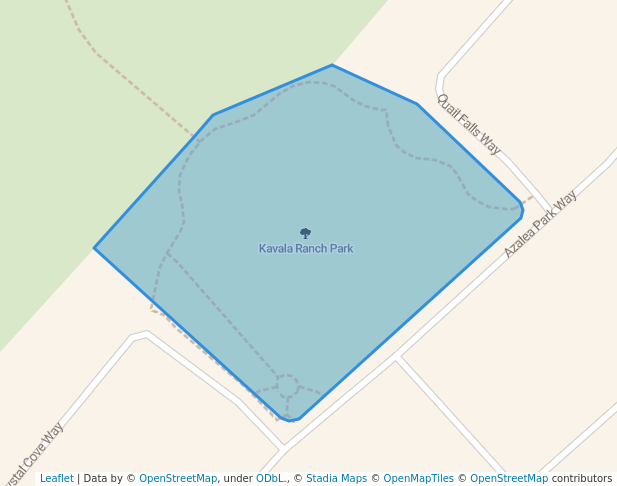 walking in Kavala Ranch Park map in Rancho Cordova