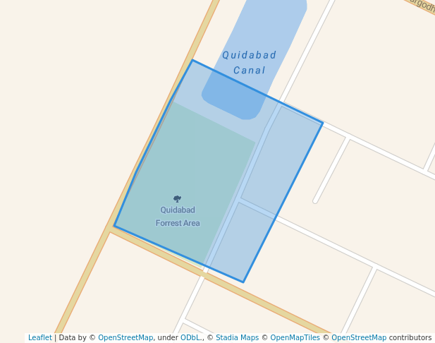 walking in Quidabad Forrest Area map in Mianwali