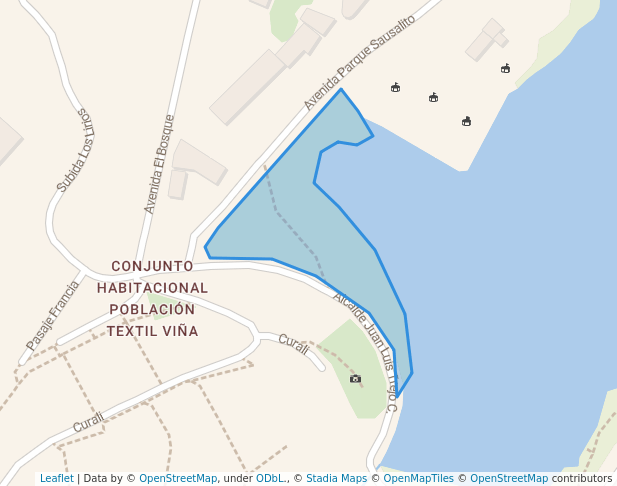 walking in Parque Ribera Sausalito map in Viña del Mar