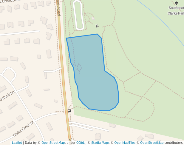 walking in Wiggley Field Dog Park map in Athens