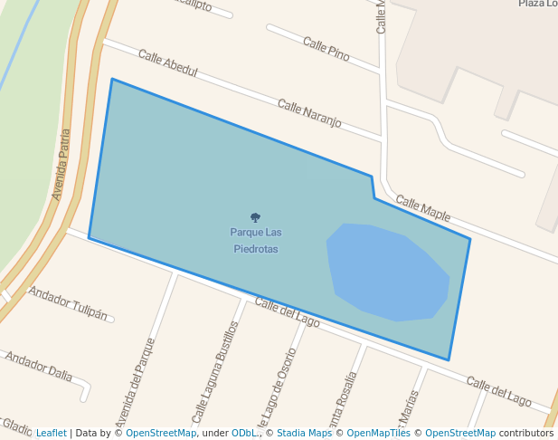 walking in Parque Las Piedrotas map in Tonalá