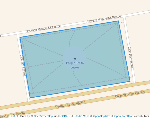 walking in Parque Benito Júarez map in Ensenada