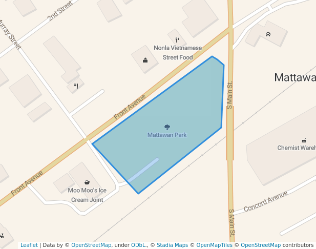 walking in Mattawan Park map in Mattawan