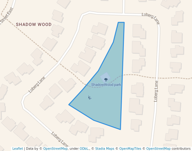 walking in ShadowWood park map in West Fargo