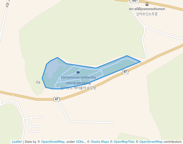 한려수도 케이블카 승강장