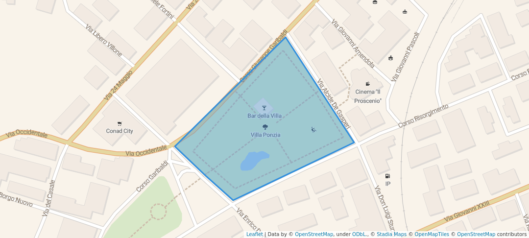 walking in Villa Ponzia map in Isernia