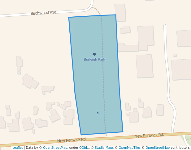 walking in Burleigh Park map in Blenheim