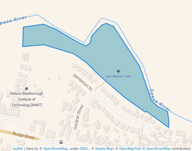 walking in Henderson Park map in Blenheim