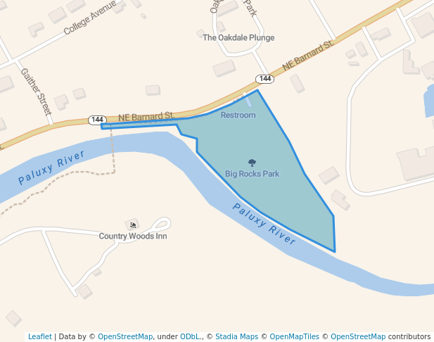 walking in Big Rocks Park map in Glen Rose