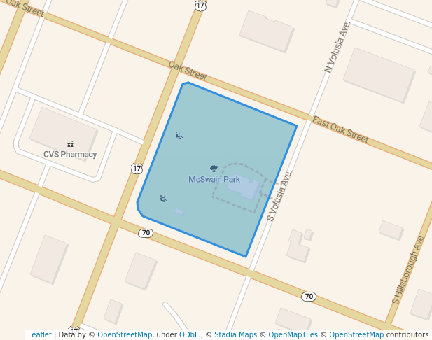 walking in McSwain Park map in Arcadia