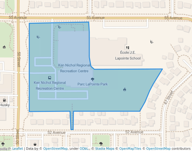 walking in LaPointe Park map in Beaumont