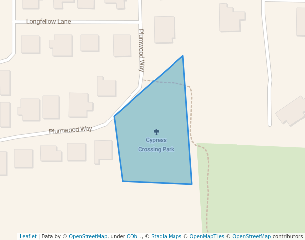walking in Cypress Crossing Park map in Fairview