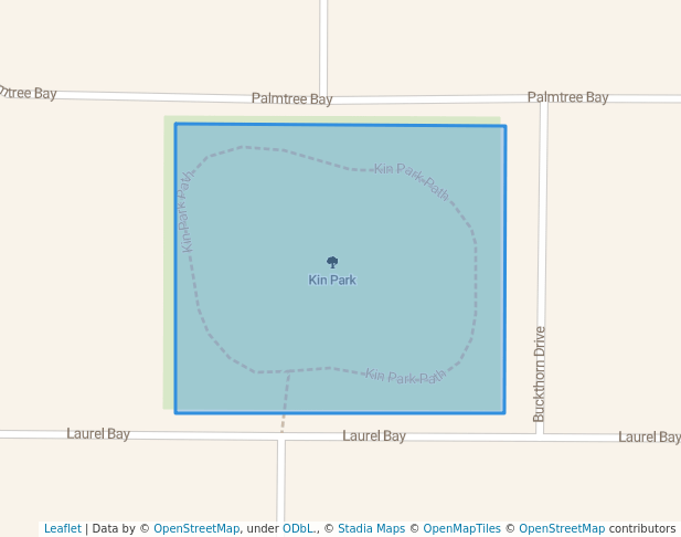 walking in Kin Park map in Oakbank
