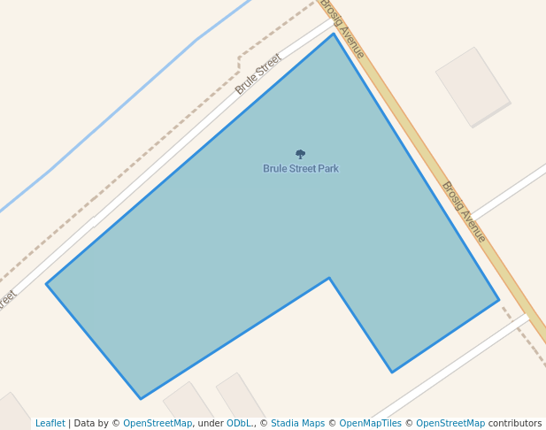 walking in Brule Street Park map in Navasota