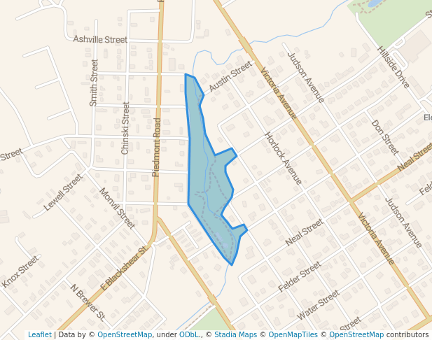 walking in Cleveland Street Park map in Navasota