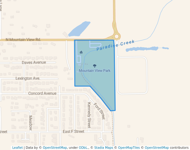 walking in Mountain View Park map in Moscow
