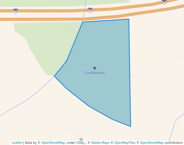 walking in Fort Belmont map in Jackson