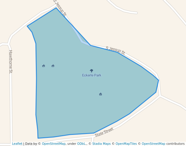walking in Eckerle Park map in Carmi