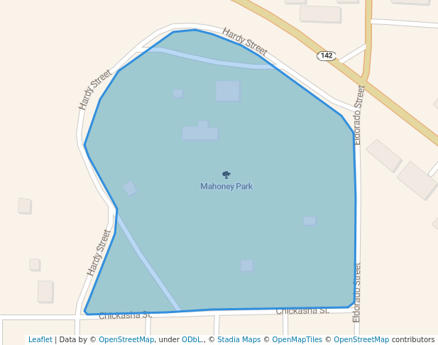 walking in Mahoney Park map in Eldorado