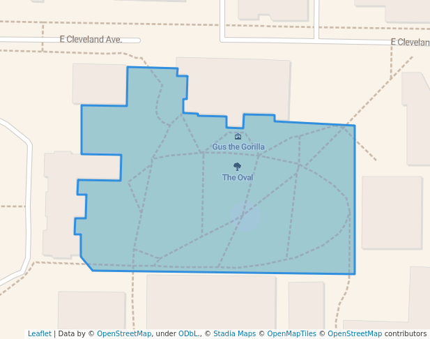 walking in The Oval map in Pittsburg