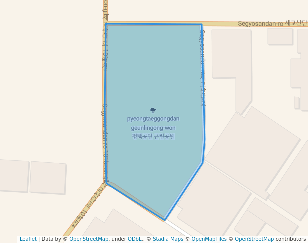 walking in 평택공단 근린공원 map in Pyeongtaek