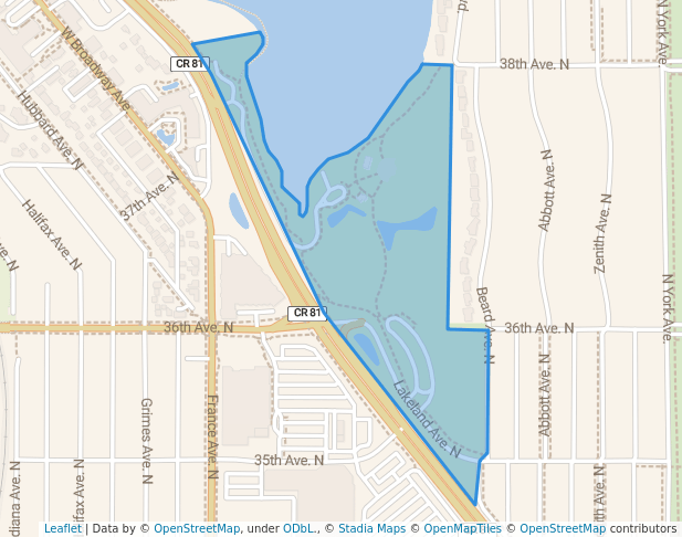 walking in Lakeview Terrace Park map in Robbinsdale