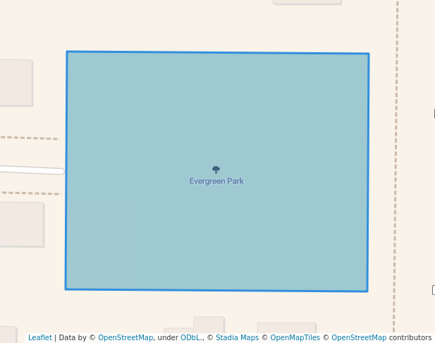 walking in Evergreen Park map in Luverne