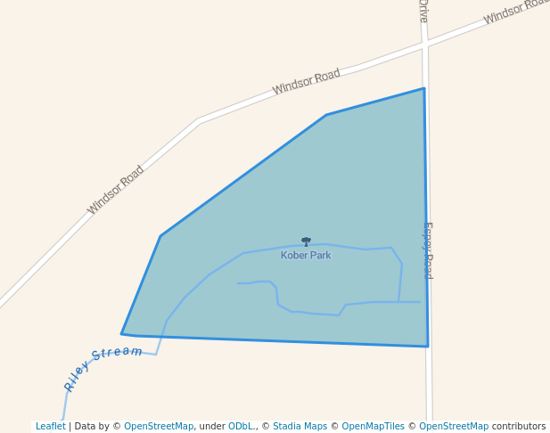 walking in Kober Park map in Meridian