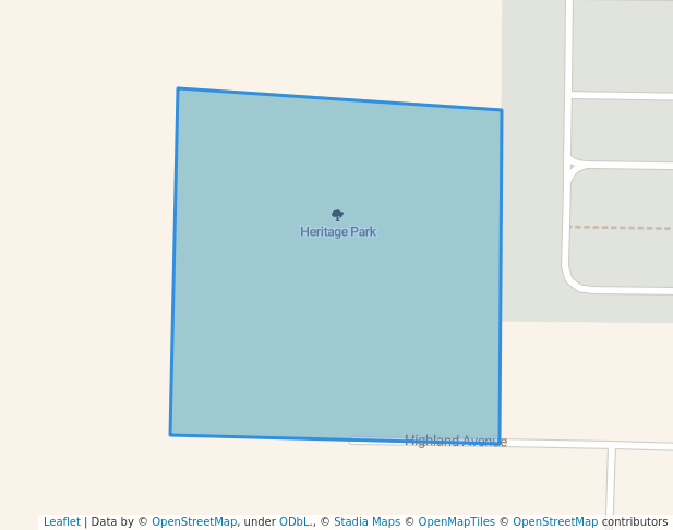 walking in Heritage Park map in Erie